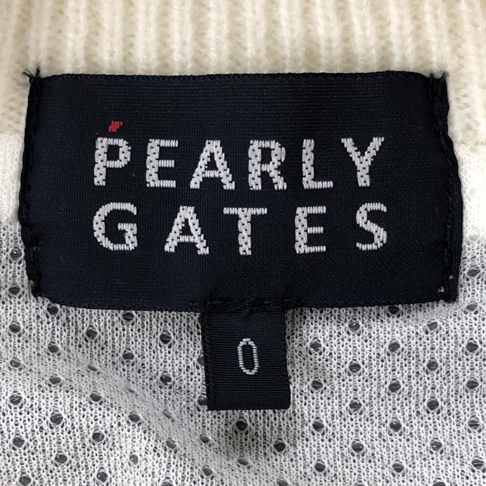 超美品】パーリーゲイツ ニットジャケット 黒×白 ネックライン 裏地  