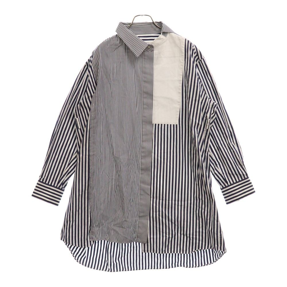 Sacai (サカイ) 23SS STRIPED POPLIN SHIRT DRESS ストライプ 切替 