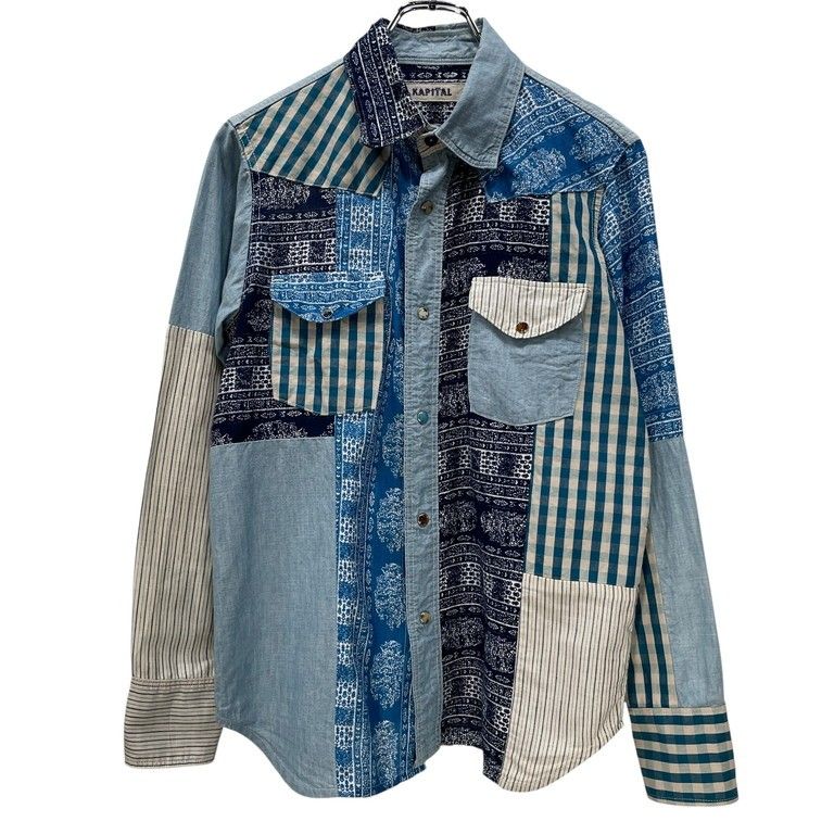 KAPITAL 06AW バンダナパッチワークウエスタンシャツ 初期 希少