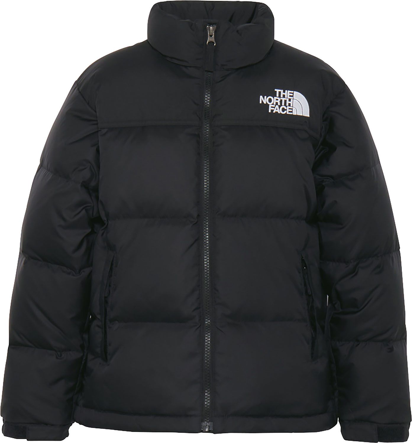 ザ ノース フェイス THE NORTH FACE アウトドア キッズ ヌプシジャケット 子供服 ダウン アウター 上着 撥水 防寒 秋冬 キャンプ 外遊び 通学 公園 収納袋付き 親子コーデ 持ち運び ロゴ入り NDJ92531 K ブラック