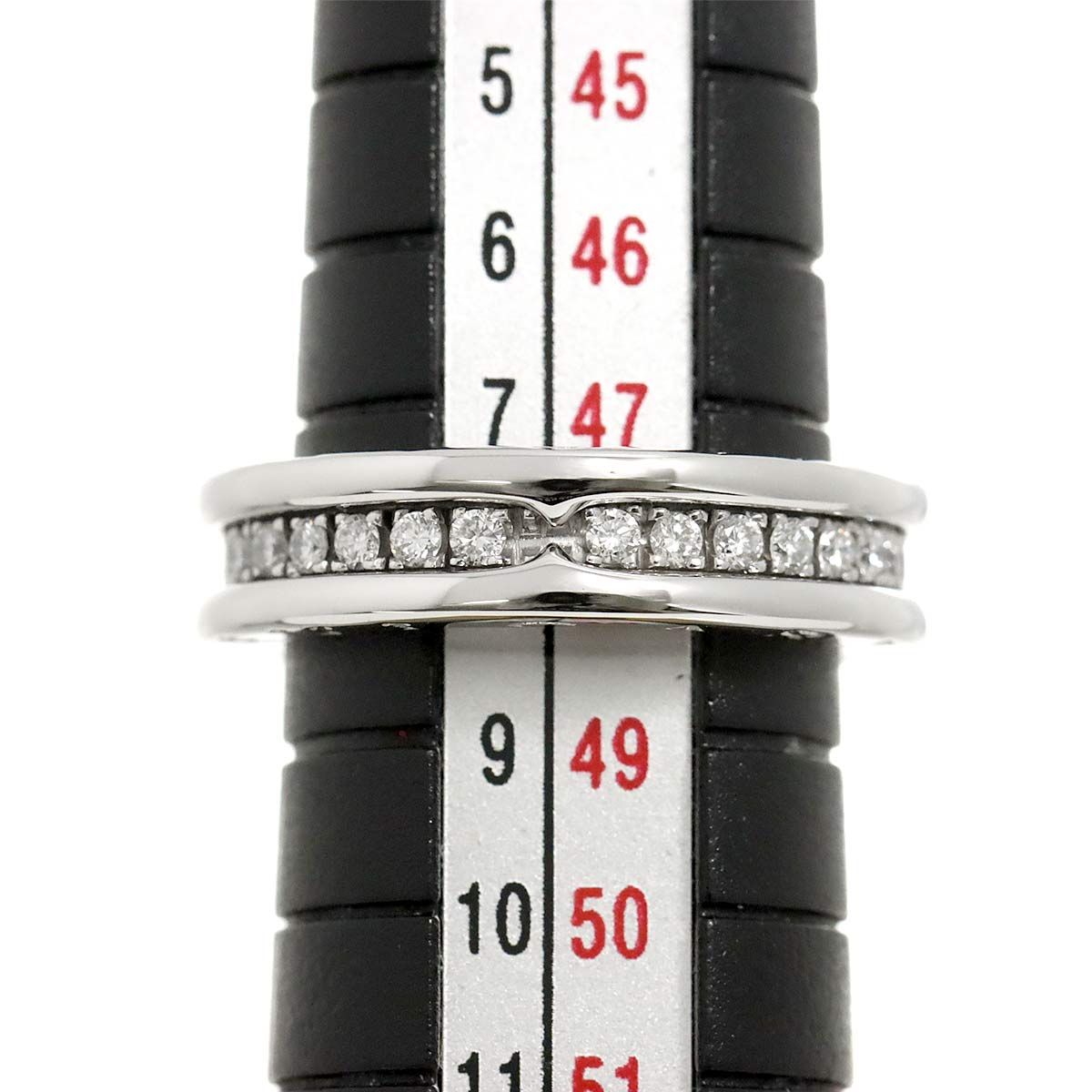 ブルガリ BVLGARI ビーゼロワン #48 リング ダイヤ K18 WG ホワイト 