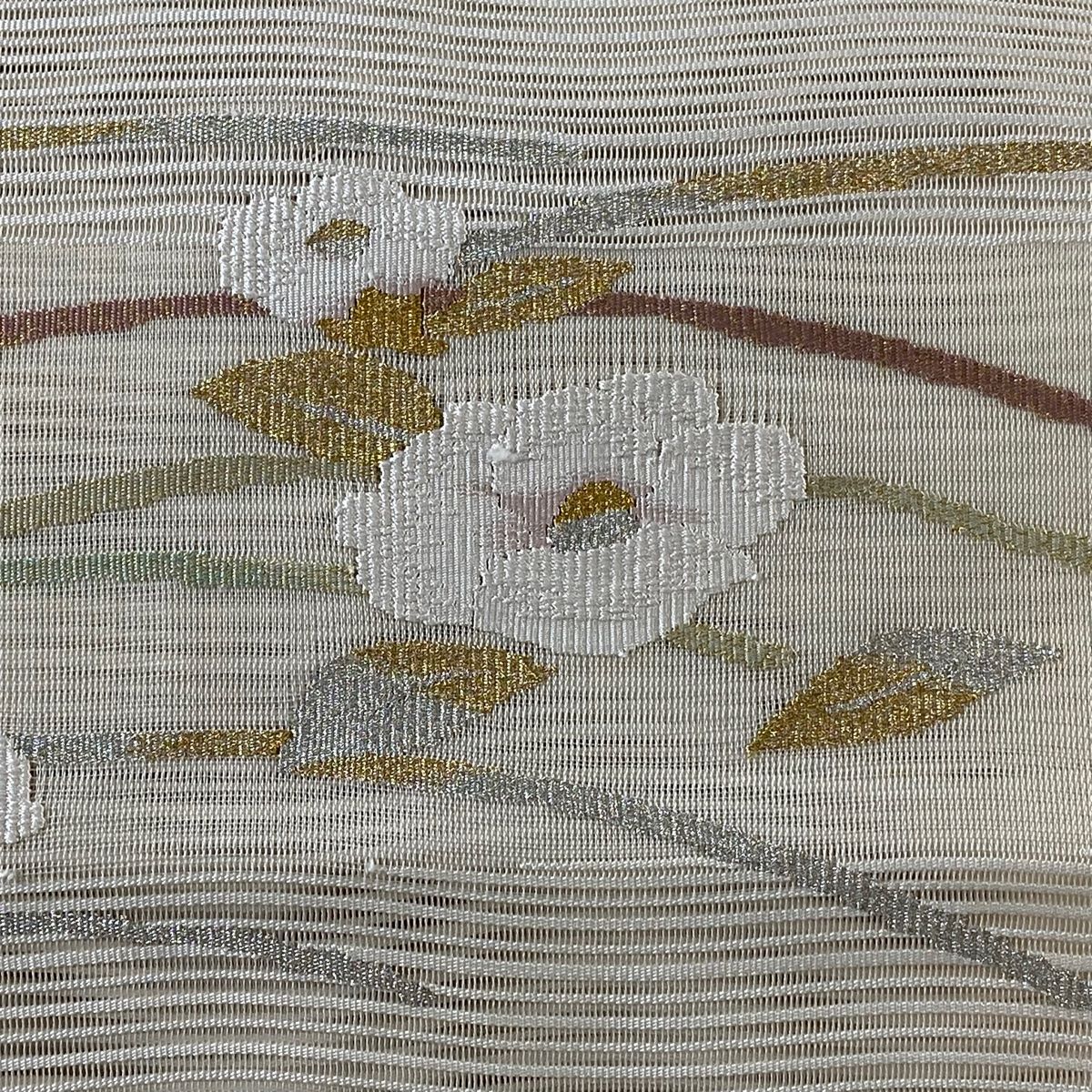 名古屋帯 優品 八寸名古屋帯 松葉仕立て 夏帯 絽 トンネル仕立て