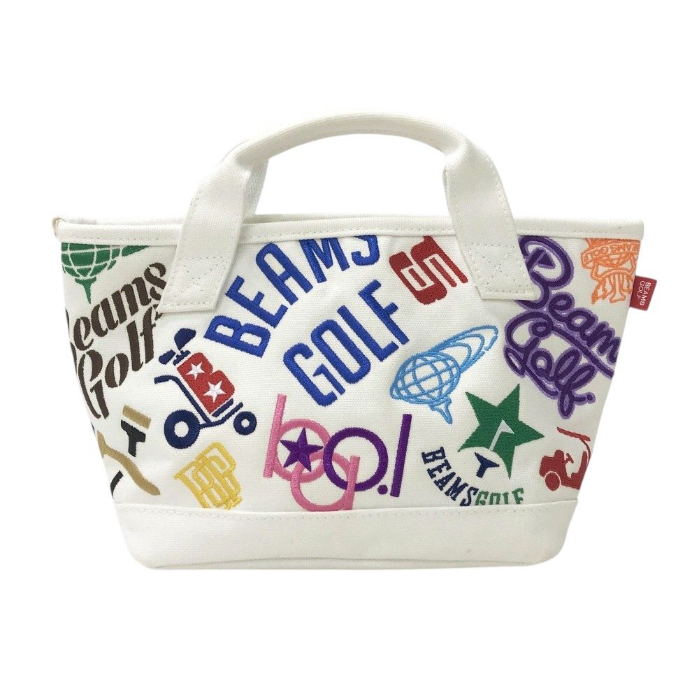 BEAMS GOLF 刺繍 総柄カートバッグ 刺繍 総柄カートバッグ BEAMS GOLF