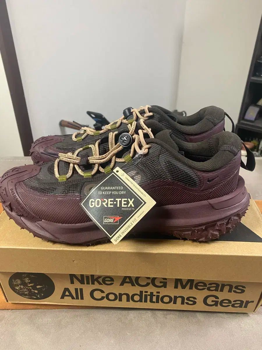 ナイキ ACG ゴアテックス トレイルシューズ ブラック|バーガンディ
