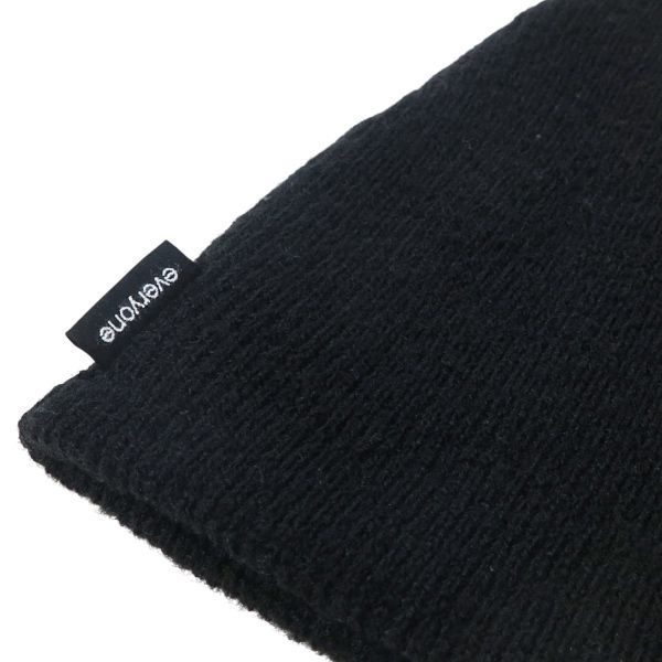 everyone beanie black エブリワン ビーニー ニット帽 everyone エブリワン ACRYLIC BEANIE EV24-ACC19 アクリル