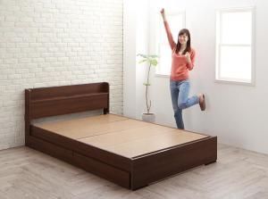工具いらずの組み立て・分解簡単収納ベッド ベッドフレームのみ セミダブル