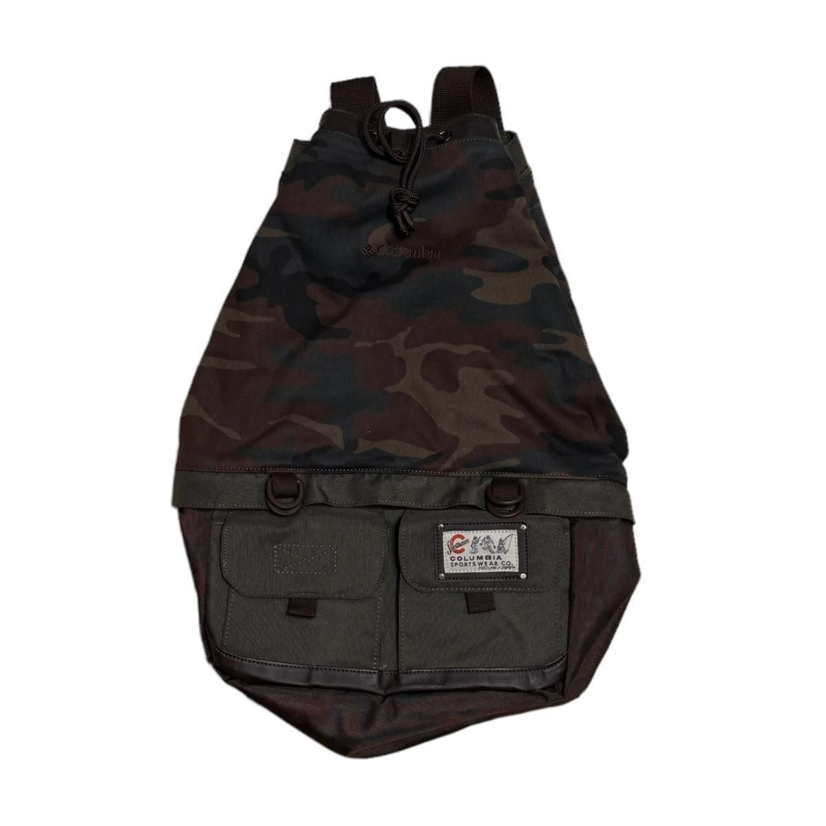【雷市場（ポンジャン）商品韓国直送】Columbia(コロンビア) ヴィンテージ レア ミリタリー カモ 巾着 Y2K リュック リュックサック
