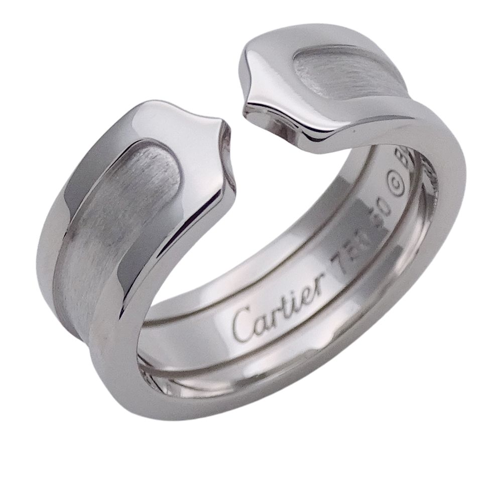 カルティエ Cartier リング レディース ブランド 指輪 750WG C2 ホワイトゴールド 50 約10号 ジュエリー 磨き済み