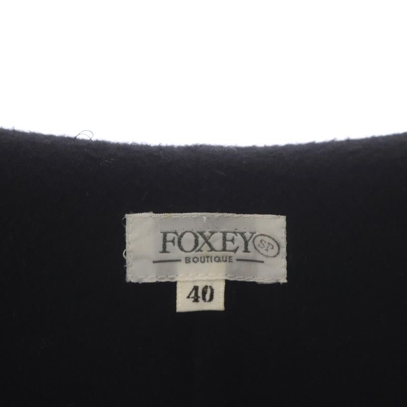 お気に入り FOXEY 黒カシミヤコート40 ジャケット・アウター