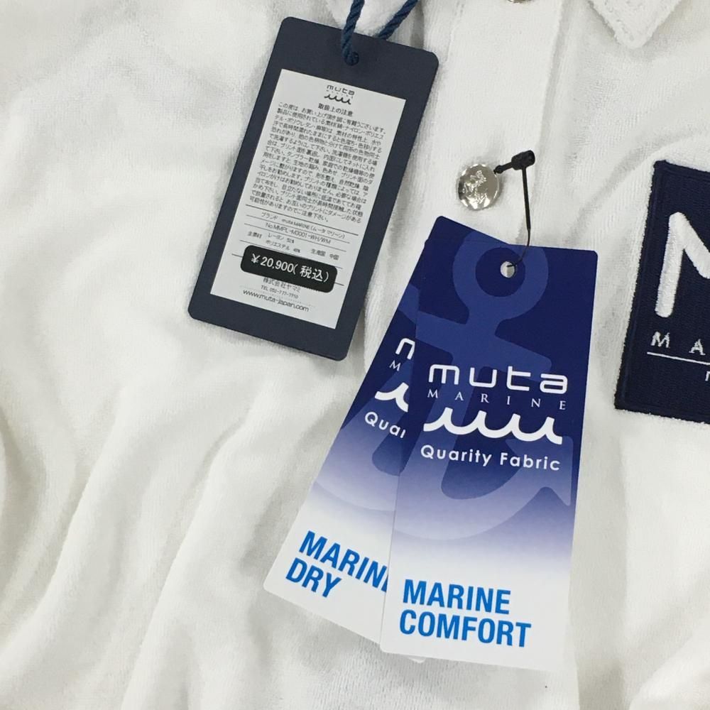 美品✨Muta marine ムータマリン ゴルフウェア ポロシャツ 白 M WEB限定］ブリヂストンゴルフ × muta MARINE ポロシャツ [全2色