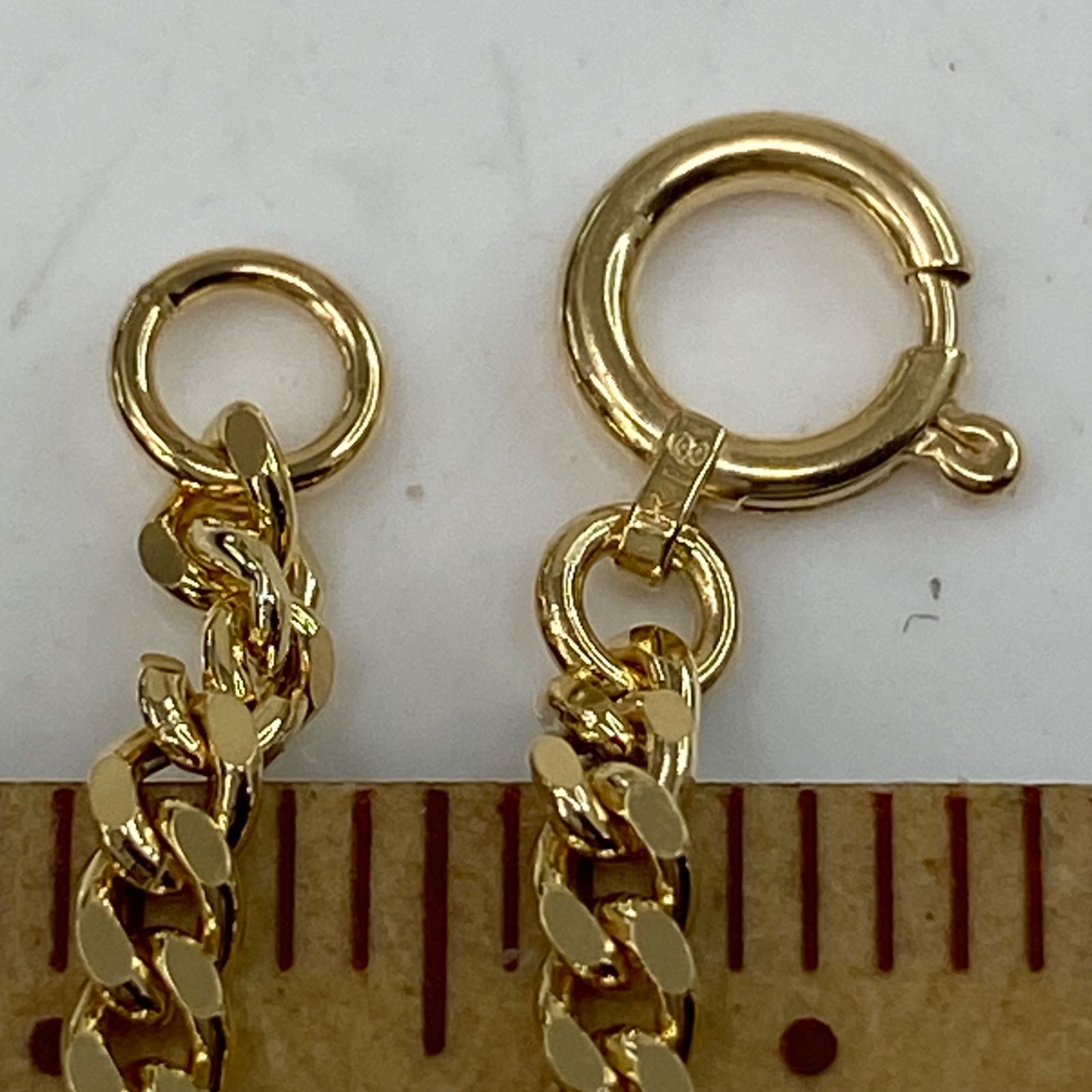 k18YG AU750 18金 幅2.3ミリ 5センチ分のイエローゴールド 延長  