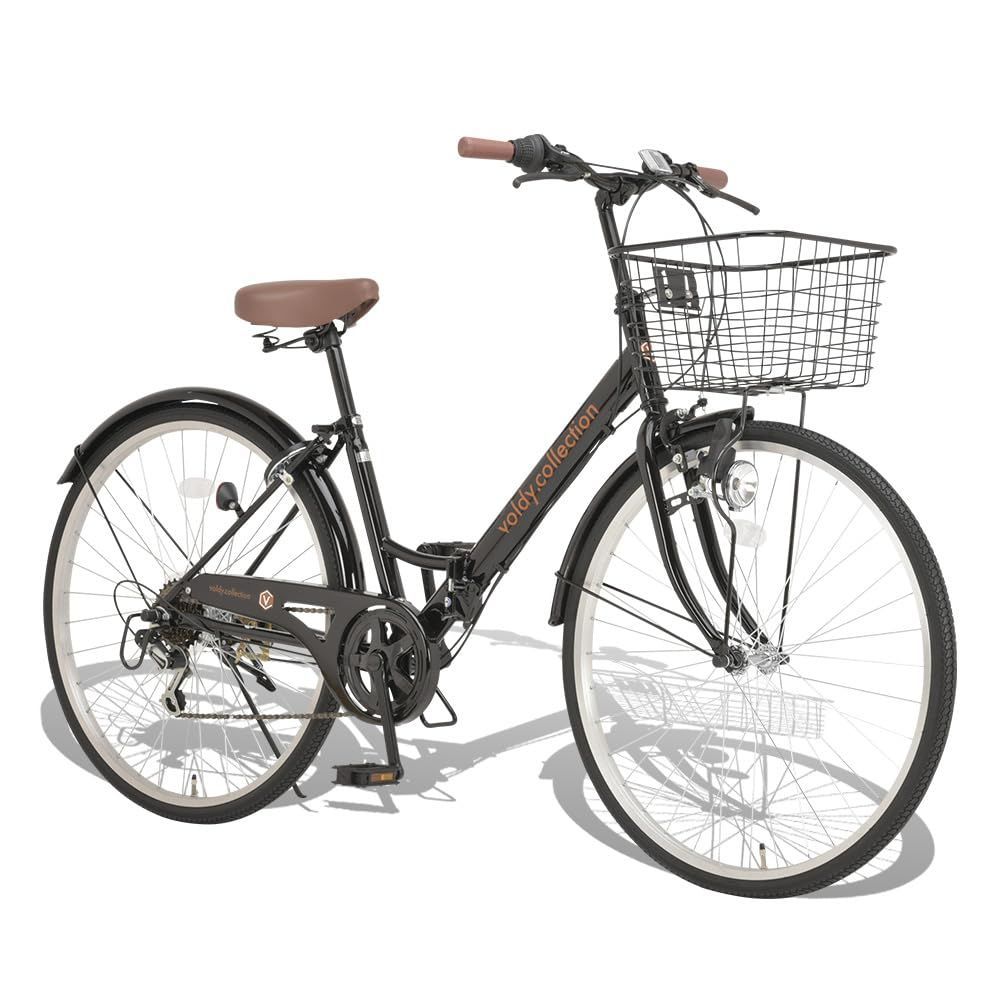 在庫 VFC-001 カゴ カギ ライト シマノ6段変速 全10色 26インチ折りたたみシティサイクル ボルディ v y.collection ボルディ