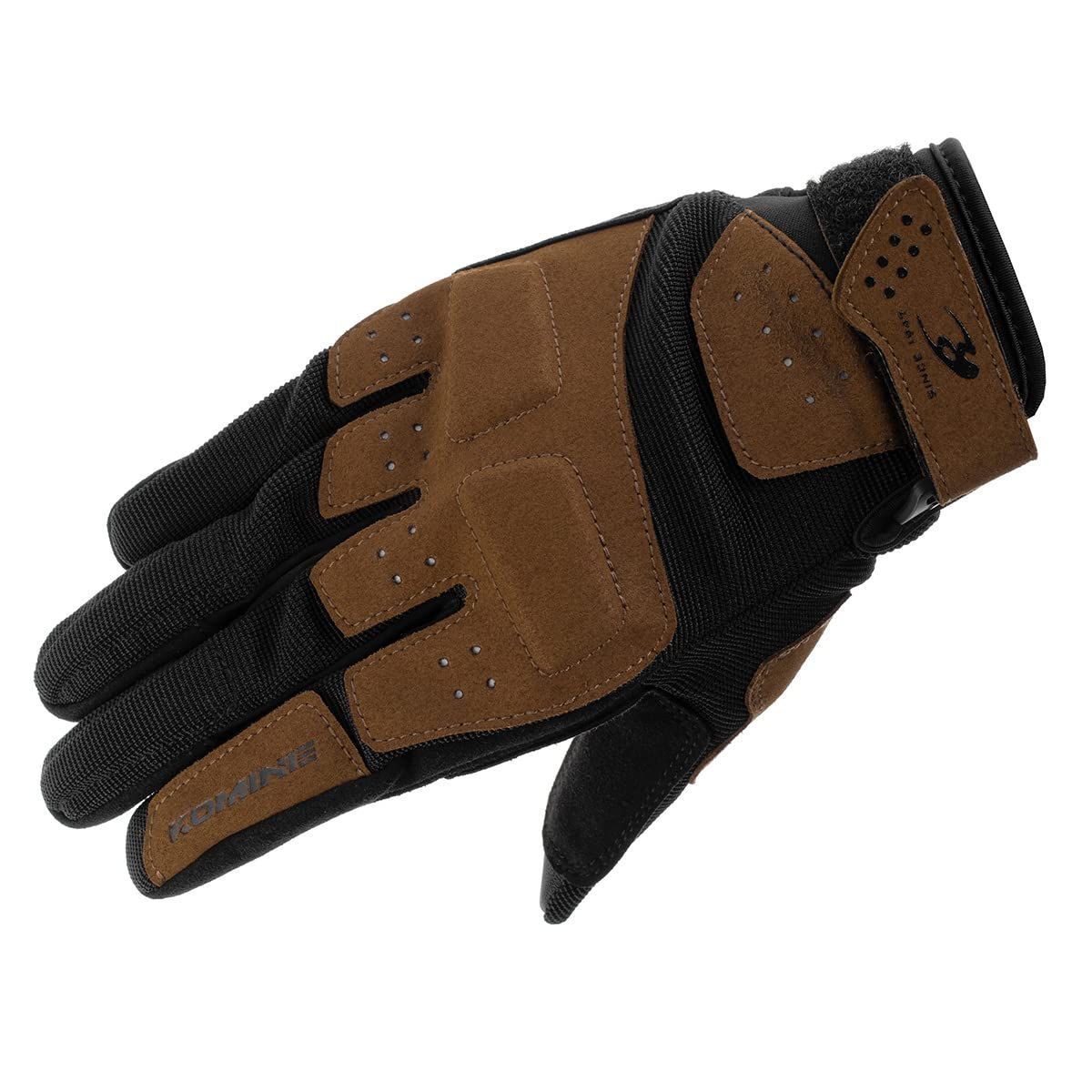 Brown Black_L_Kロゴ コミネ KOMINE バイク用 GK-2273 アーバンメッシュグローブ Brown Black L