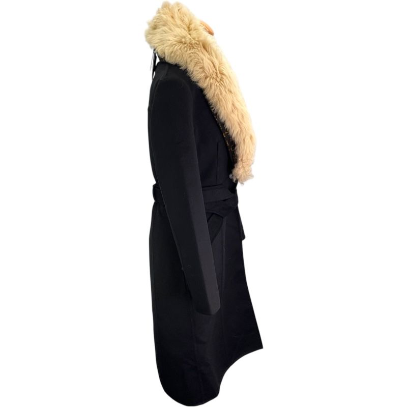 ルイ ヴィトン LOUIS VUITTON ファーガウンコート FJMA83QWE ブラック ウール レディース その他アウター