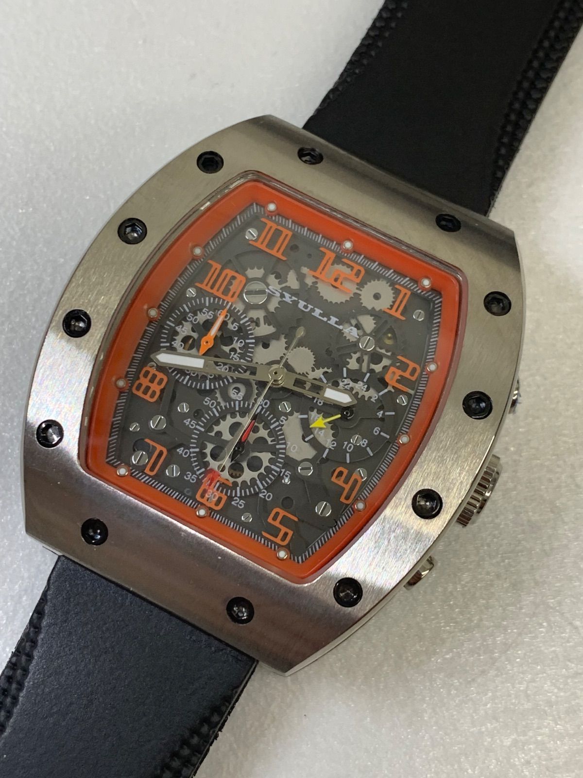 SYULLA クロノグラフ 未使用展示品 s-3104 クォーツ稼働品 【公式通販】