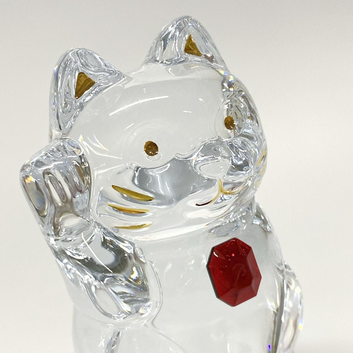 バカラ クリスタルグラス招き猫クリアゴールド Baccarat バカラ
