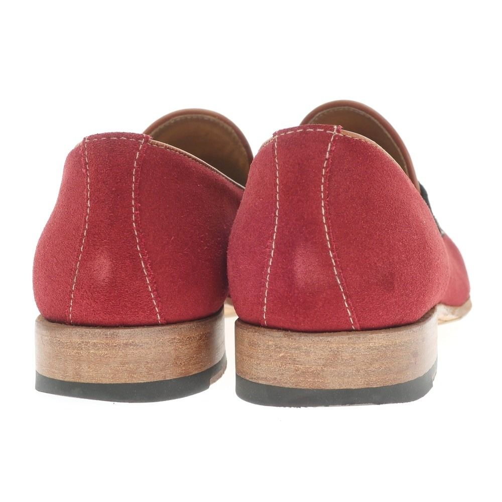  ベッタニン アンド ベントゥーリ - VENTURI スエード コインローファー レッドxブラック サイズ8 メンズ デッキシューズ 靴