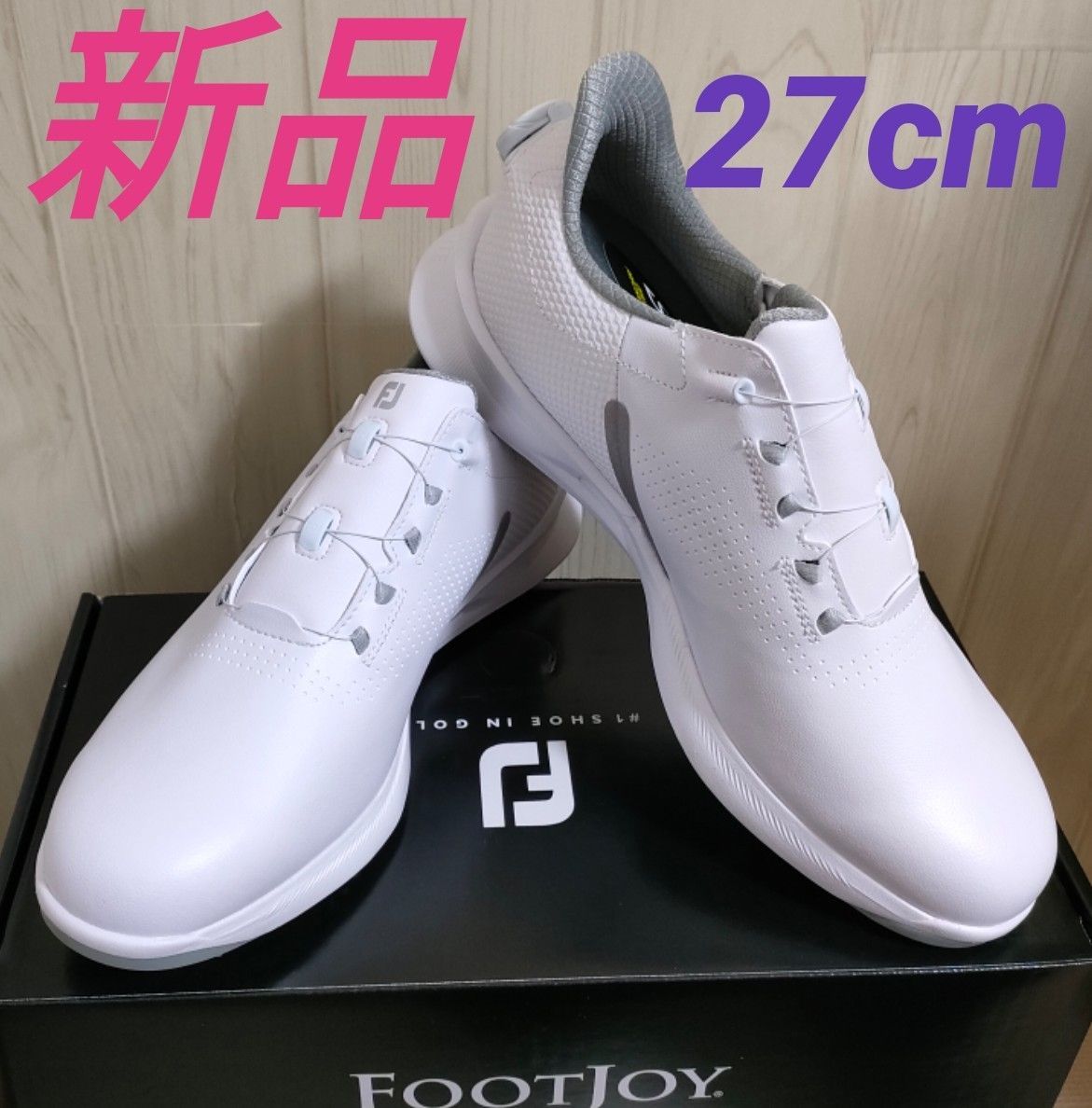 【新品】フットジョイ FootJoy　FJ FUEL BOA フューエル ボア メンズ　ゴルフ スパイクレスシューズ 日本正規品　ホワイト　27cm