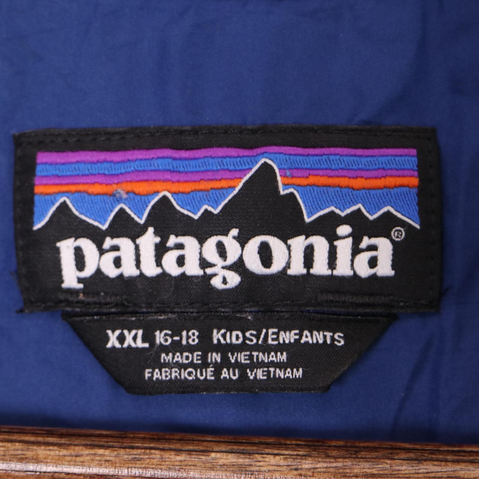 00年代 patagonia パタゴニア ナノパ ジャケット アウトドア ブルー (ユース XXL) 中古 古着 A1046