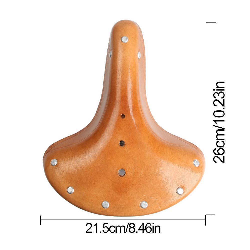 新入荷 自転車サドル レトロ ヴィンテージ レザー 本革 オレンジ