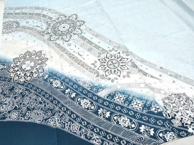 平和屋本店□極上 訪問着・長襦袢セット 螺鈿 正倉院花唐草文 暈し染め  