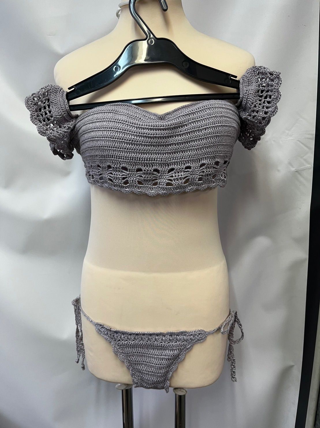 GYDA(ジェイダ) クロシェオフショルビキニ フリーサイズ 水着 未