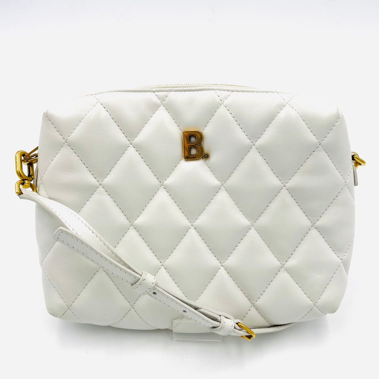 バレンシアガ BALENCIAGA ショルダーバッグ 白 カメラバッグ ホワイト 
