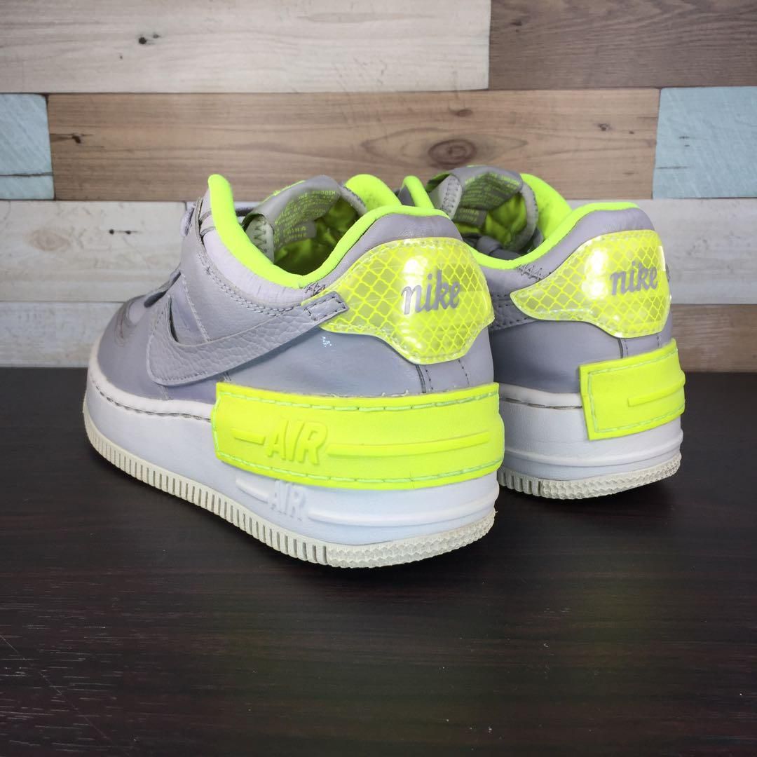 NIKE AIR FORCE 1 LOW SHADOW SE ATMOSPHERE GREY エア フォース 1 ロー カット シャドウ アトモスフィア グレー イエロー レディース ナイキ スニーカー 22.5 cm U06525