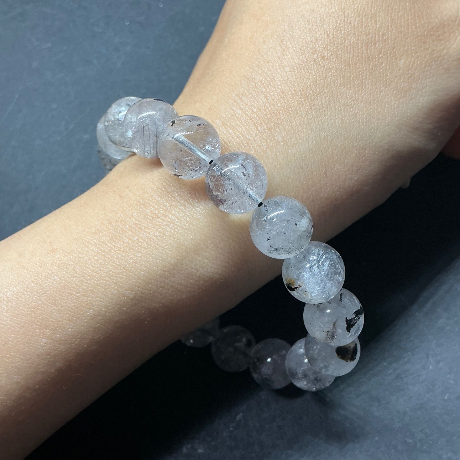 アクセサリー　ハーキマーダイヤモンド水晶　天然石ブレスレット　天然石　ハーキマー 楽天市場】ハーキマーダイヤモンド ブレスレット 10mm アメリカ