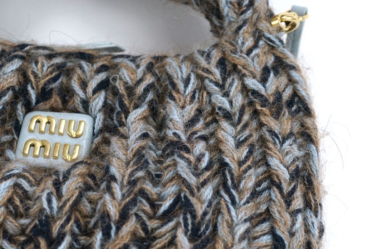 MIU MIU Wander Knit Wool Bag ミュウミュウ ワンダー ニットウール