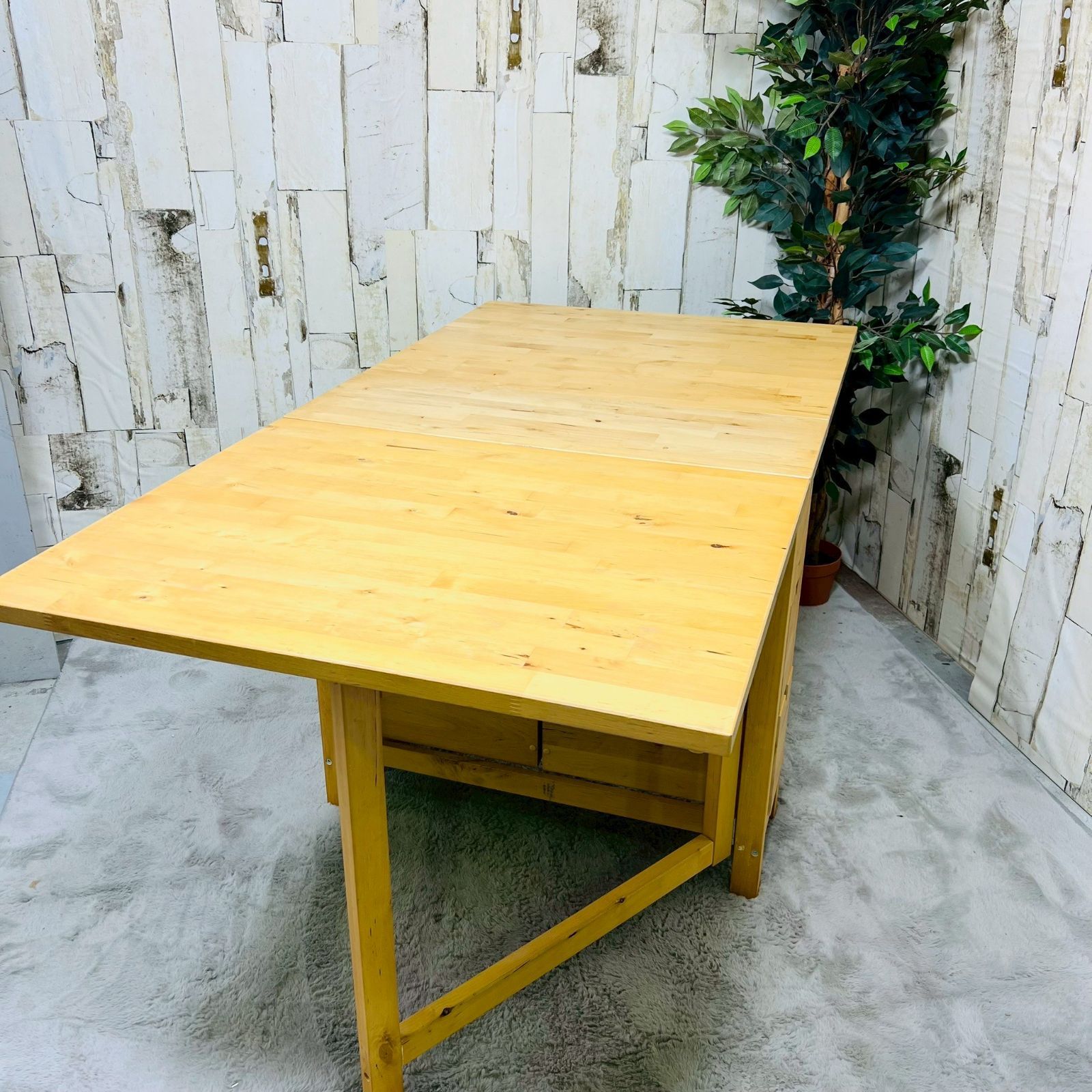 IKEA 折りたたみダイニングテーブル　ノールデン　NORDEN IKEA折りたたみ式ダイニングテーブル NORDEN ノールデン バーチ IKEA