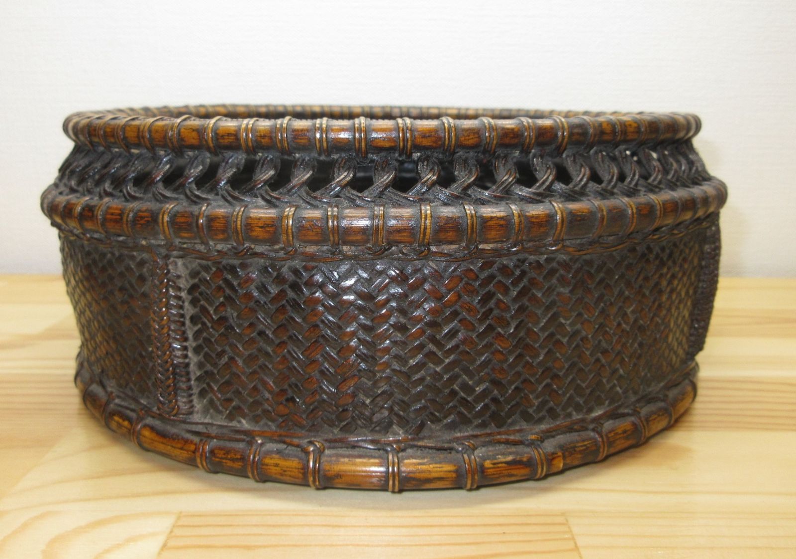 逢絢亭】茶道具 炭斗 京塗 唐物写 炉用 塗師 木村表