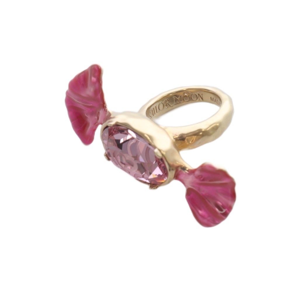 キューポット Q-POT セーラームーン ちびムーン セーラージュエルキャンディリング 指輪 12号 ピンク ゴールド色