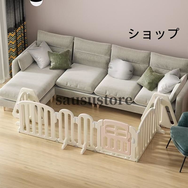 キッズパーテーション ベビーゲート テレビ ベビーサークル ワイド ベビーガード 置くだけ 自立式 ドア付き 柵 簡単設置