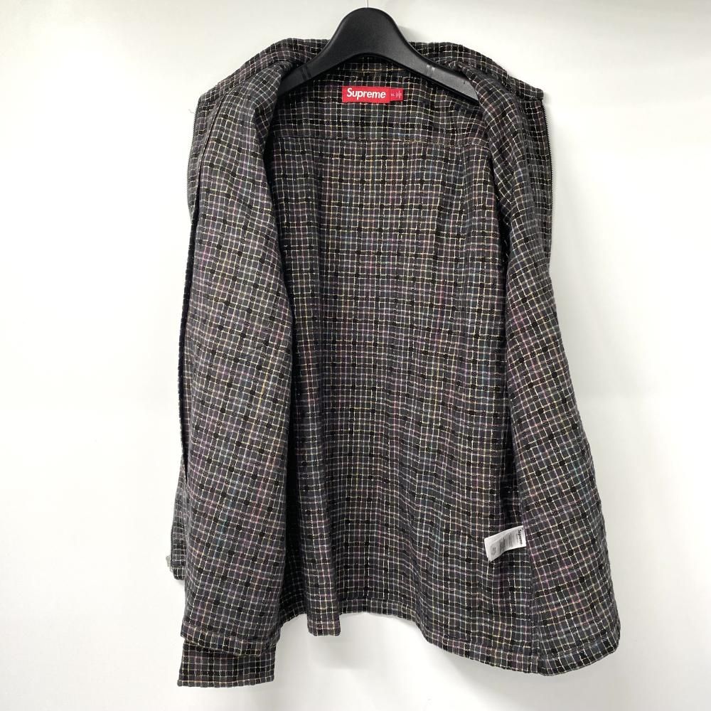 中古】Supreme Metallic Plaid Zip Up Shirt 