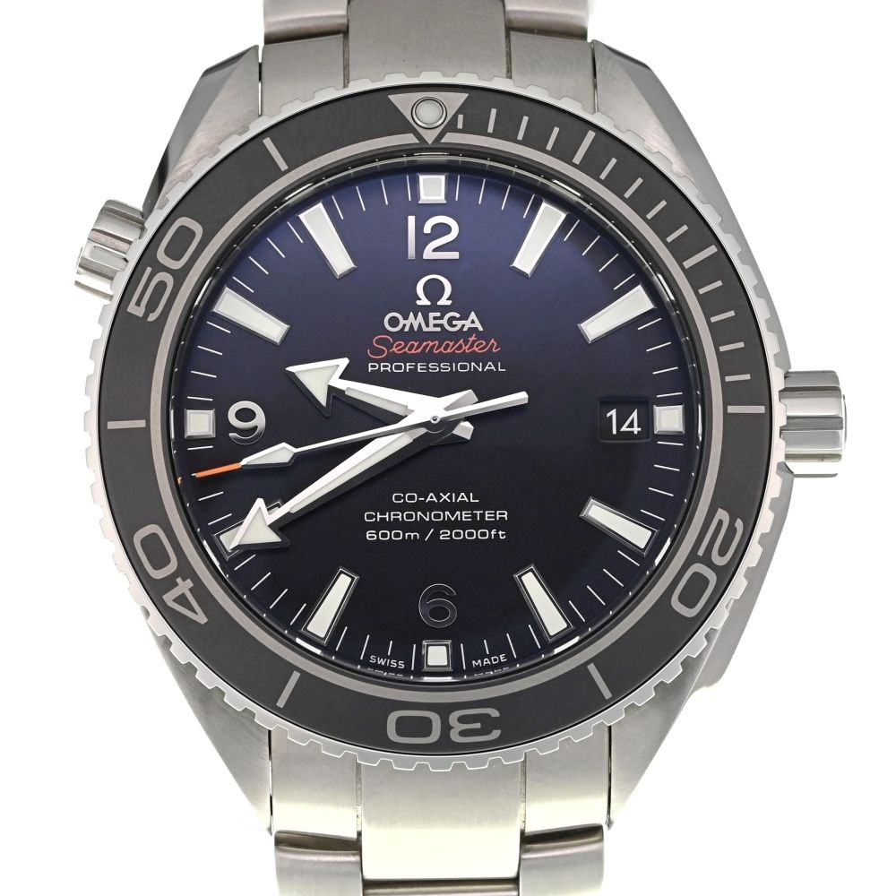 オメガ OMEGA 232.30.42.21.01.001 シーマスター プラネットオーシャン  デイト CO-AXIAL 自動巻き メンズ美品箱付き H#136721