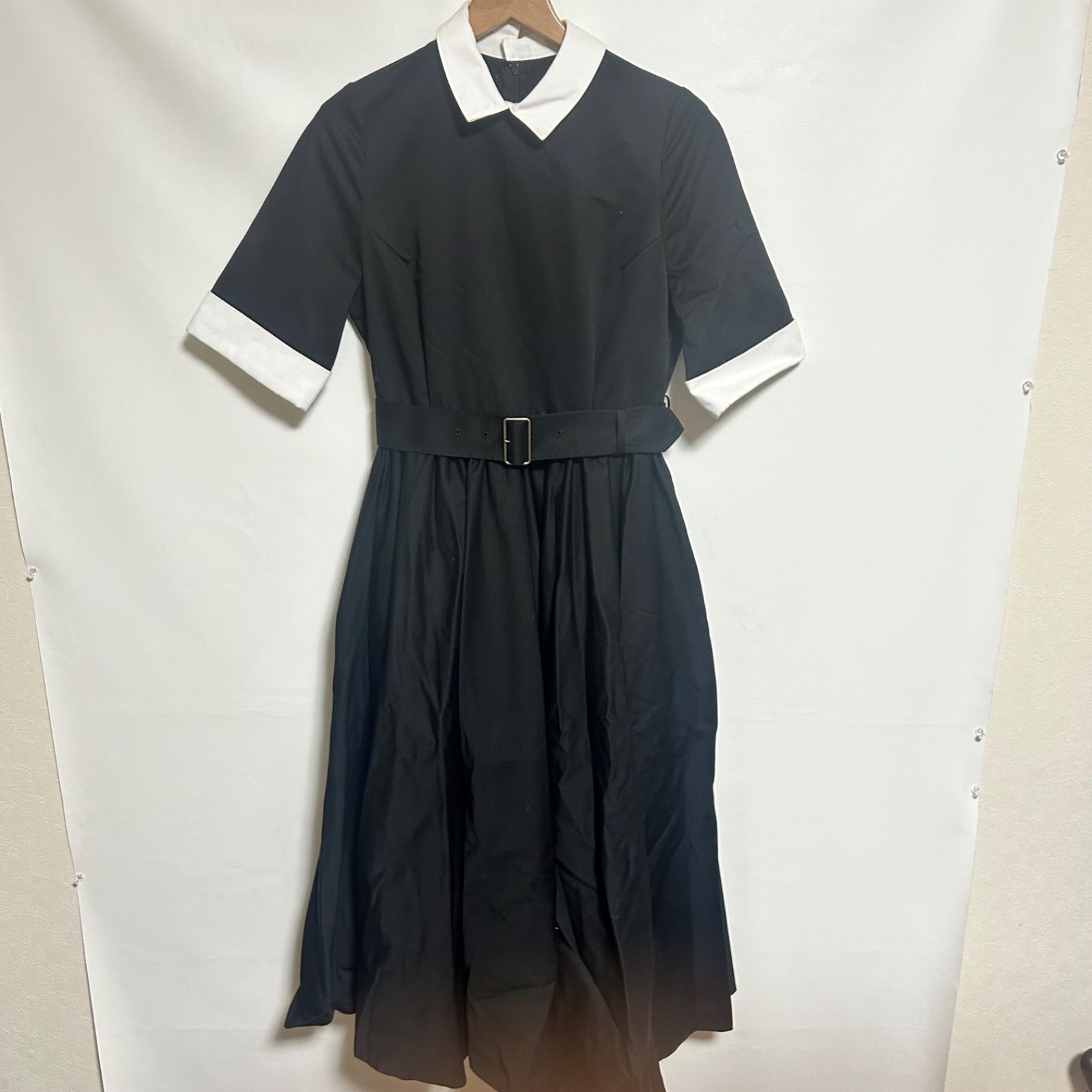 希少】foufou フーフー バイカラーワンピース 半袖 レディース サイズ1 