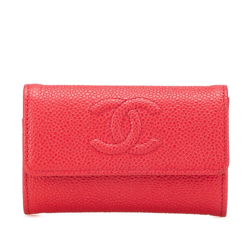 シャネル ココマーク レッド キャビアスキン レディース CHANEL 1-0206243