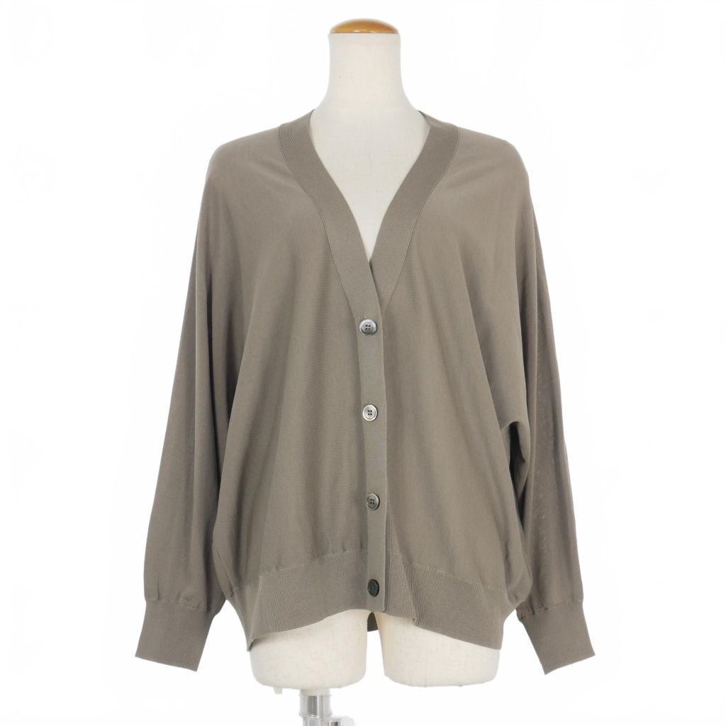 エブール ebure ドルマンスリーブ コットン ニット カーディガン  