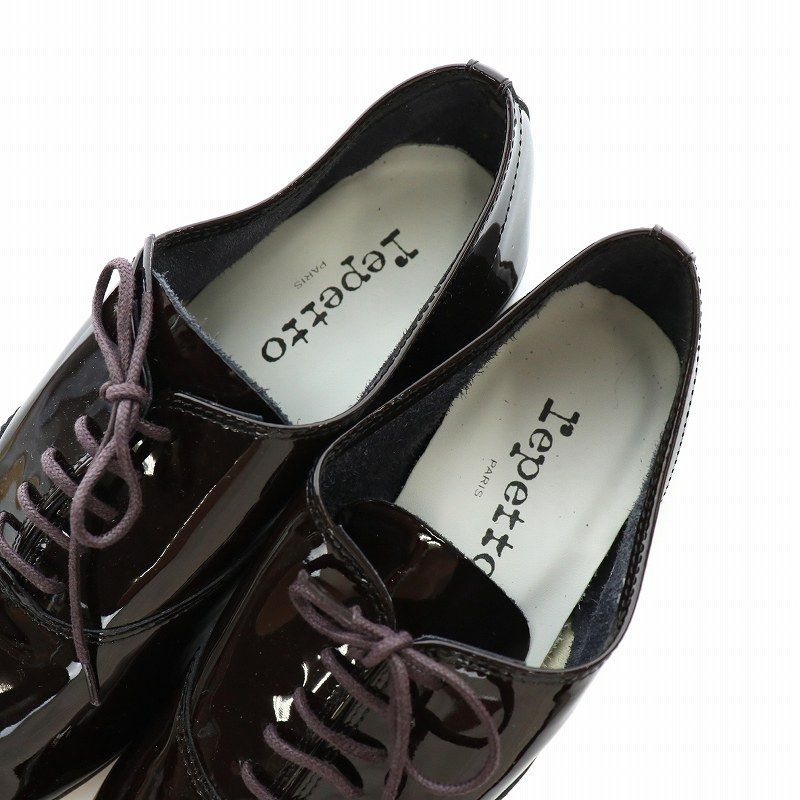 【ブランケット】Repetto エナメル レースアップシューズ 新品】repetto レースアップドレスシューズ 【公式通販】