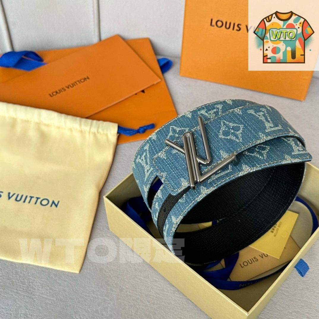 A-166)ベルト(ルイ　ヴィトン) LV Initiales 40mm Reversible Belt Damier Graphite Canvas