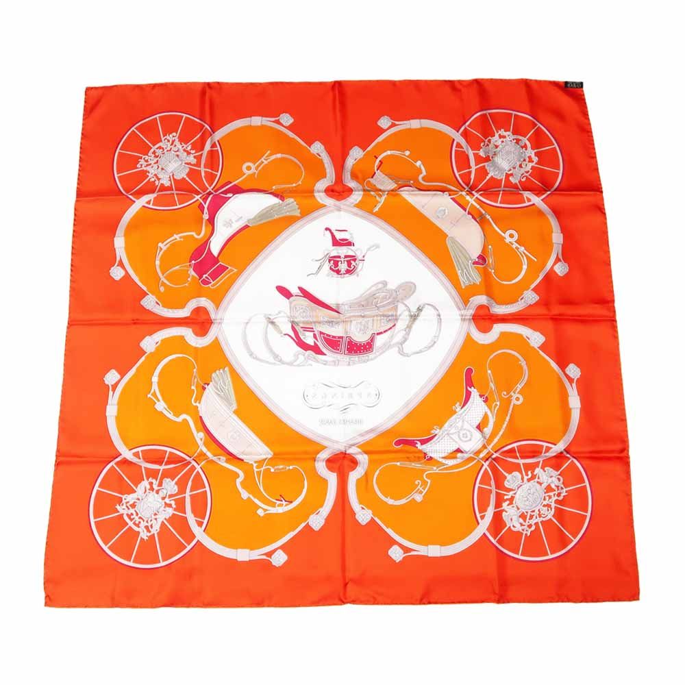 HERMES　エルメス　カレ９0　大判スカーフ「SPRINGS　春」シルク HERMES Vintage Silk Scarf Carre 90 SPRINGS エルメス シルク