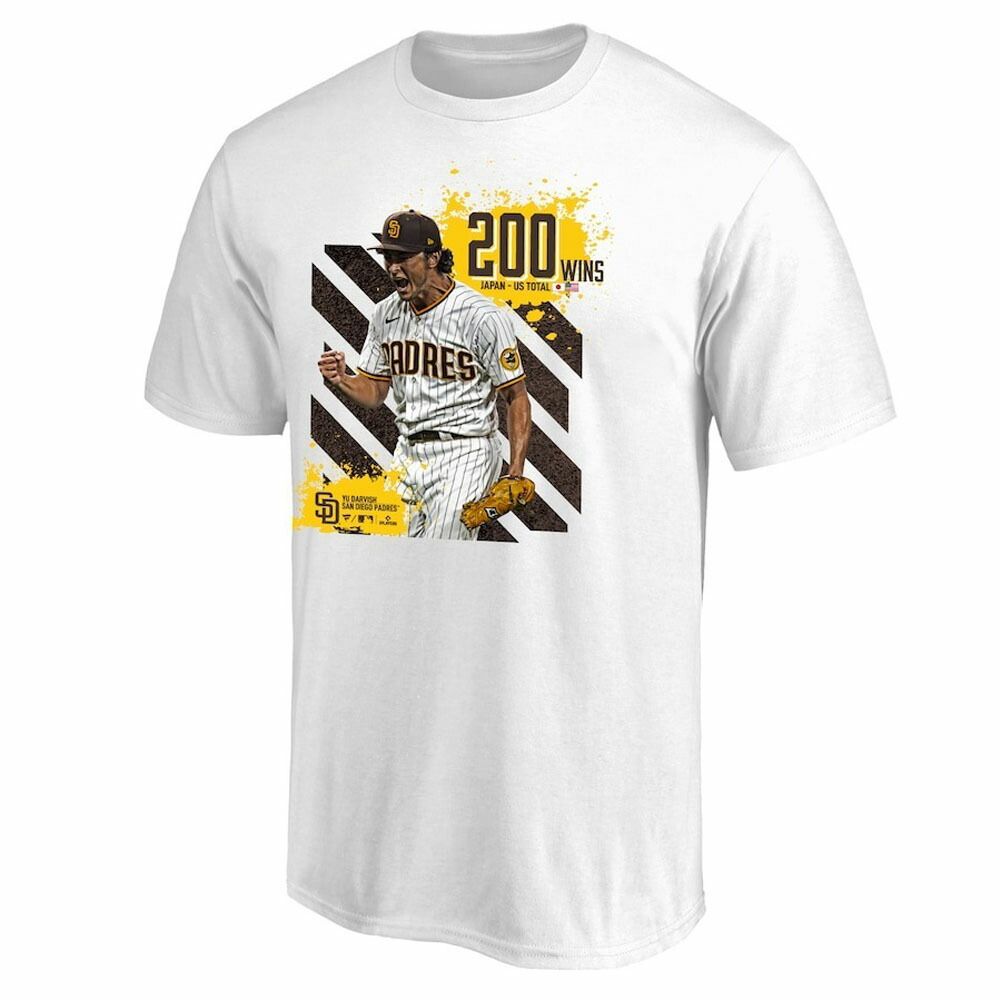 ダルビッシュ有 日米通算200勝達成記念Tシャツ Mサイズ 新品未使用 ファナティクス Fanatics Tシャツ ダルビッシュ有 日米通算200勝