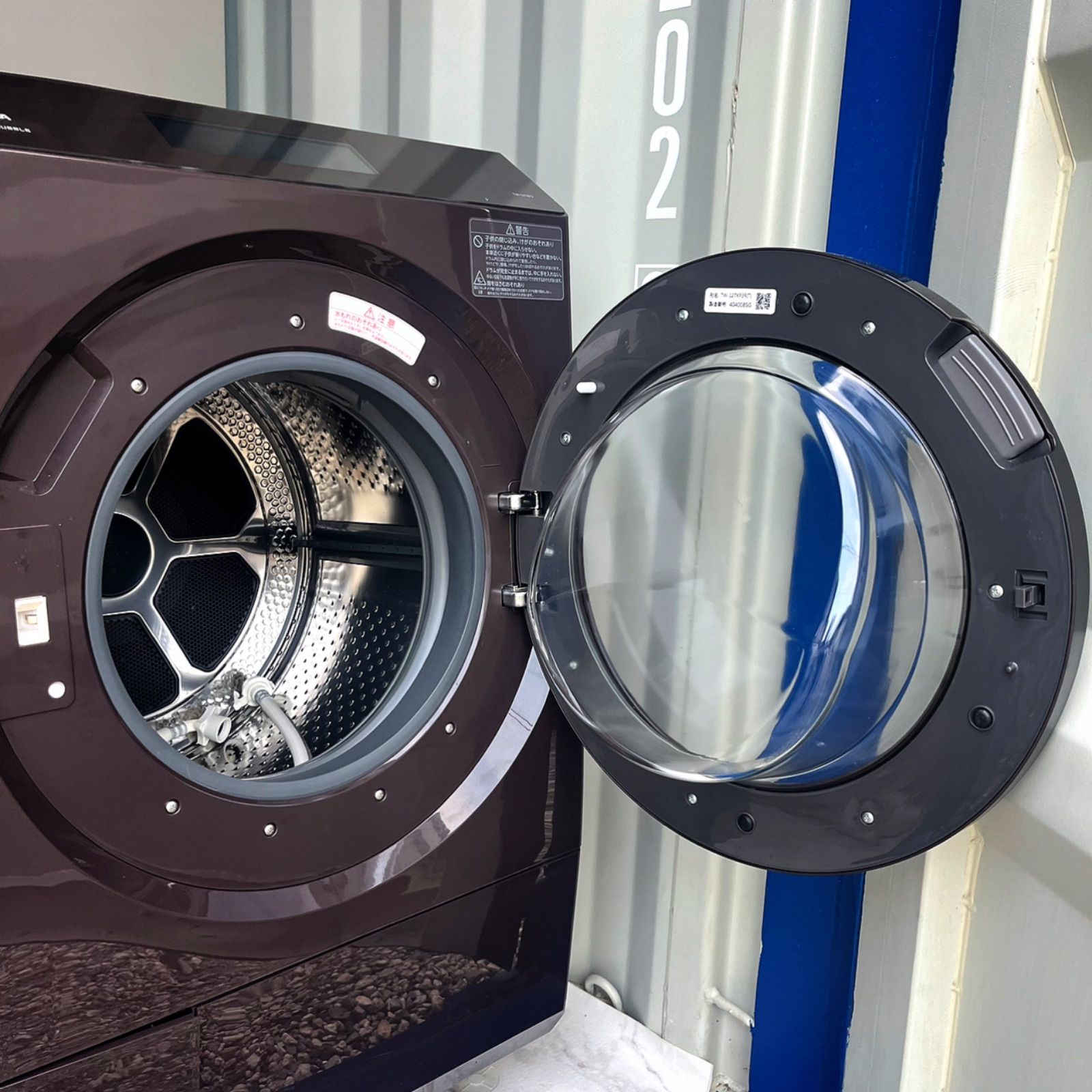 取付無料！東芝最上位モデルタッチパネル熱乾燥搭載！ボルドーブラウン洗濯機！冷蔵庫 取付無料！東芝最上位モデルタッチパネル熱乾燥搭載！ボルドー