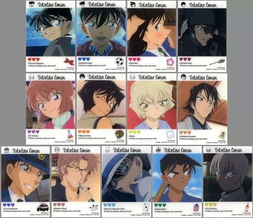 キャラカード　全13種セット クリアカード 「名探偵コナン×ナムコ」 プライズキャンペーン  UFOキャッチャー特典 第2弾 中古】キャラカード 全13種セット クリアカード 「名探偵コナン