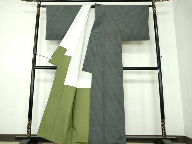 平和屋着物○本塩沢 110亀甲 斜線文 正絹 逸品 DAAY1520ps - メルカリ