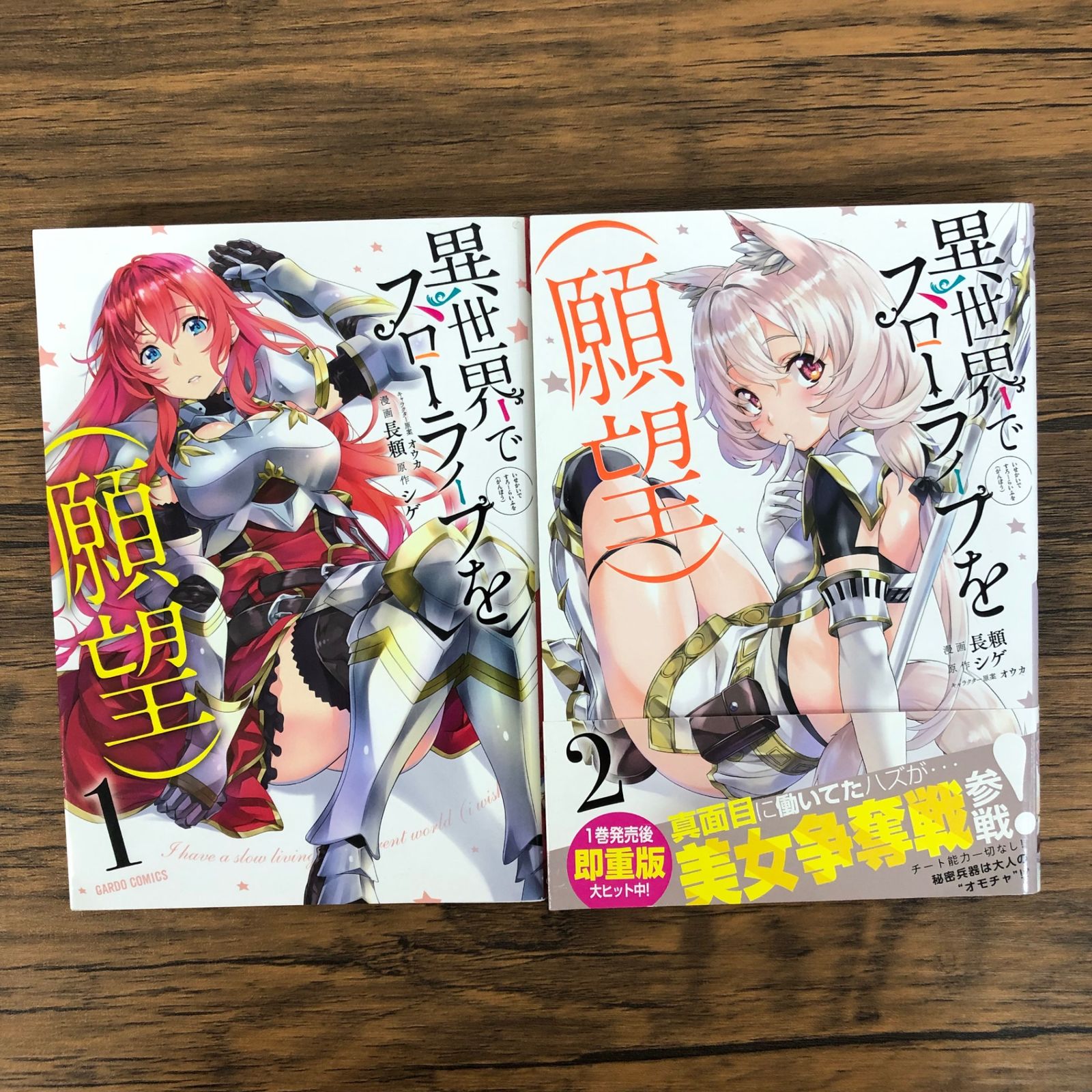 初版】異世界でスローライフを(願望)1、2巻 イラスト付き