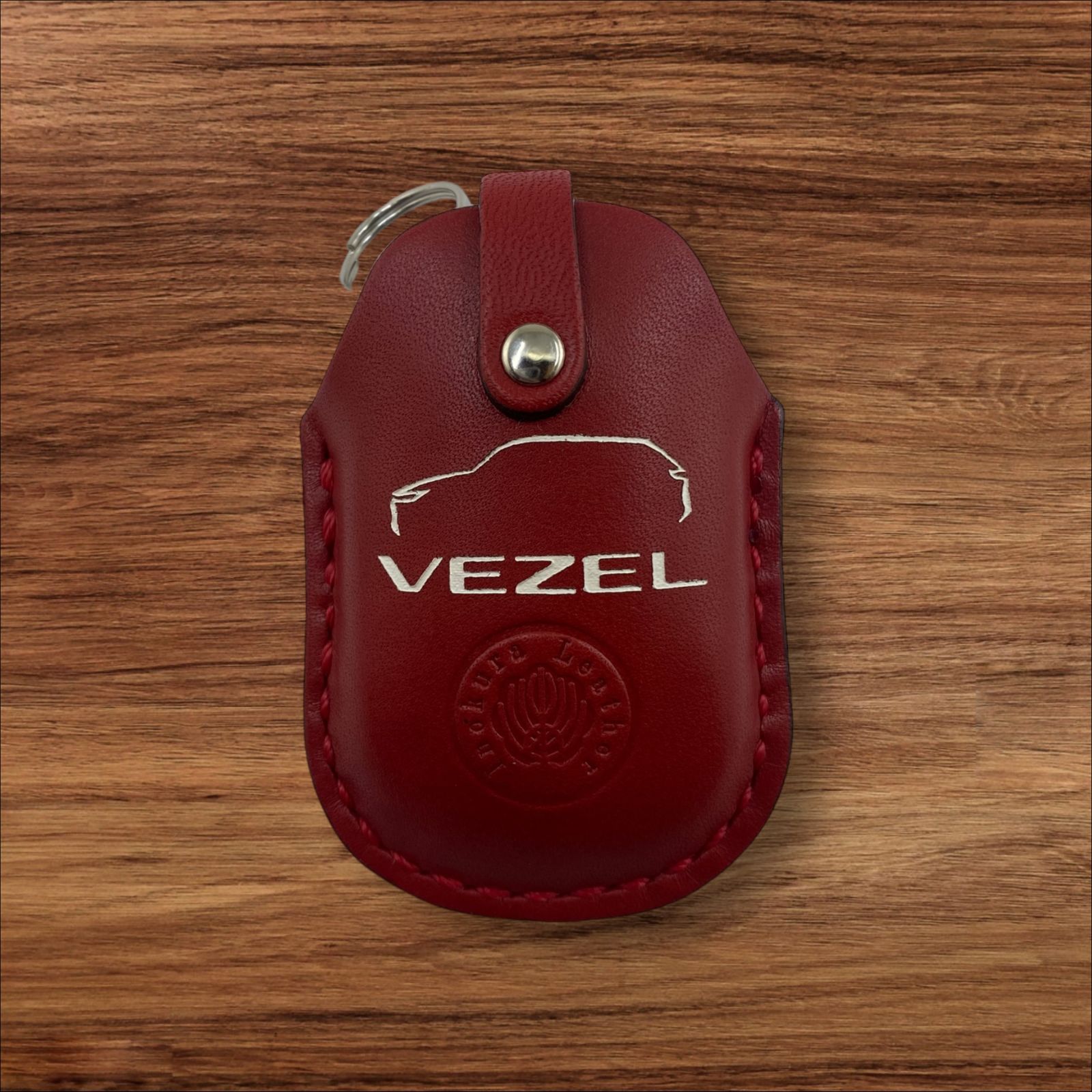 伊の蔵レザー ホンダ Type-D2 キーケース VEZEL inokuraleather (赤x赤 
