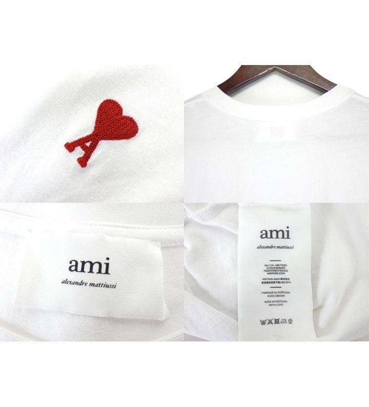AMI Alexandre Mattiussi ハート刺繍tシャツ アミ アレクサンドル マテュッシ AMI Alexandre Mattiussi