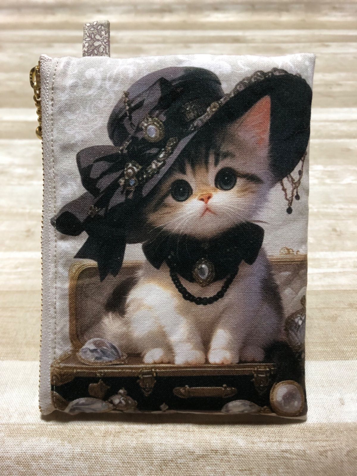 ❤オーダー受付❤フラットポーチ❤猫 オーダー受付ページパネル生地